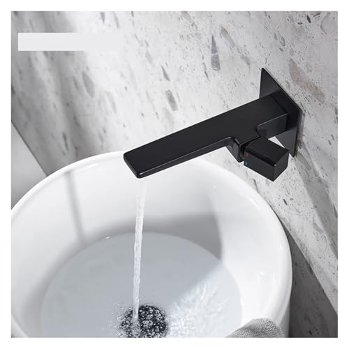 Lavabo de salle de bains laiton avec robinet mural chrome - 3