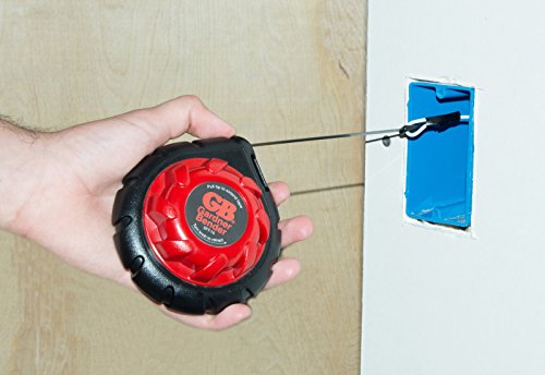 Gardner Bender EFT-15 Mini Cable Snake, 15 Ft Steel Fish Tape, Electrical Wire Fishing Tape, Red & Black