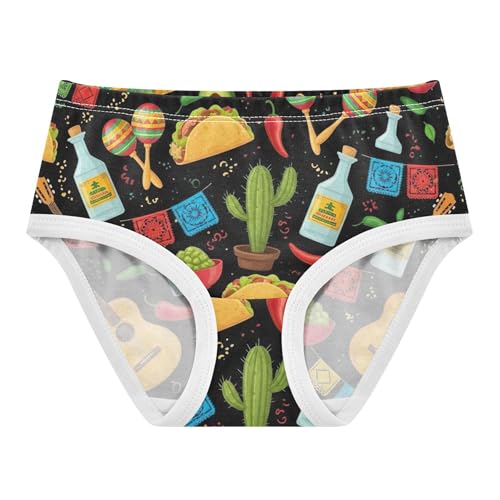 Fun Girls Underwear Toddlers 2t Cotton Girl Panties Cute Colorful Mexican Hats Festival Briefs Undies Kids