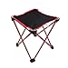 YUNLILI Krzesło składane krzesło outdoorowe kemping lekkie lotnictwo aluminiowe składane krzesło składany stołek kucyk wędkarstwo kemping składane krzesło kemping lub wędkarstwo (kolor: Czerwony, rozmiar: 25 x 25 x 25 cm)