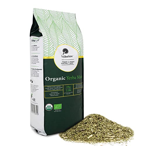 2.2 LB BALIBETOV Organic Yerba Mate Tea - Unsmoked Yerba Mate Pure Loose Leaf Tea - 1 Kg (2.2 LB)