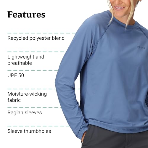 Image of MARMOT Women's Windridge Moisture Wicking, Breathable, UPF 50 Long Sleeve Shirt