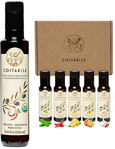 Set de 5 aceites de oliva extra virgen infusionados miniatura 1