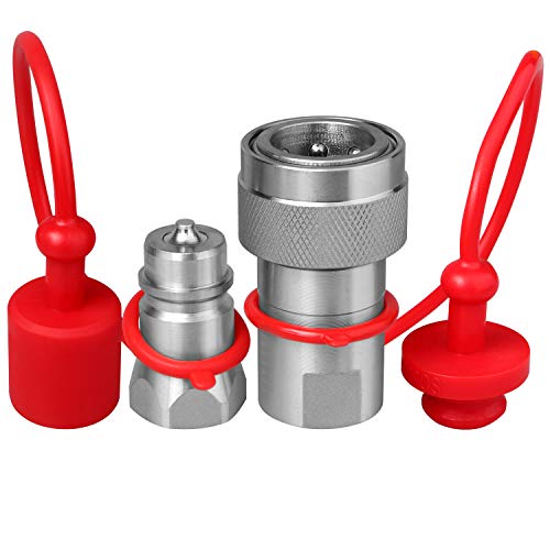 Zinger 1/2 Inch Ag Hydraulic Quick Connect Tractor Couplers With Dust Caps,Poppet Pioneer Style Iso 5675 Hydraulic Quick Coupler thumb #2
