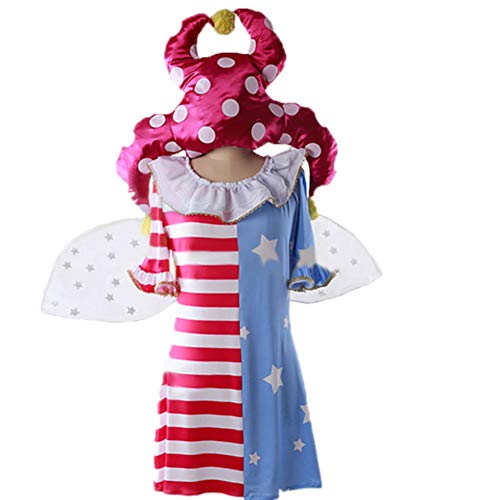 Touhou Project Legacy of Lunatic Kingdom Clownpiece Cosplay Costume with Socks and hat (Male L)