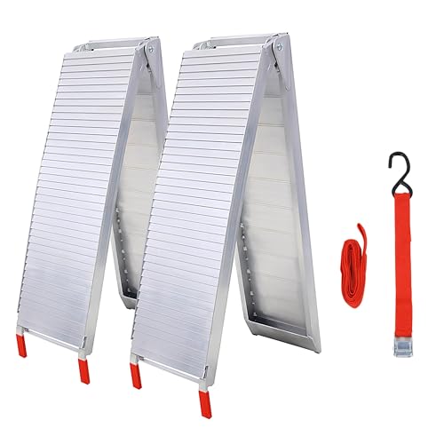Rampas plegables de aluminio 80" x 12" capacidad 1500 lbs miniatura 1