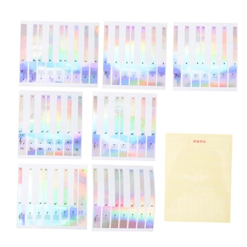 ifundom Piano Keyboard Decal Set Electronic Organ Sticker Professional Piano Introductory Symbols