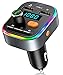 Produktbild Bovon Bluetooth FM Transmitter Auto, [TYP-C-Laden] [mit Bass Sound] Bluetooth Adapter Auto Radio Transmitter mit Freisprecheinrichtung & 2 USB-Ports, [8 LED Backlit], Unterstützt USB-Stick/TF Karte