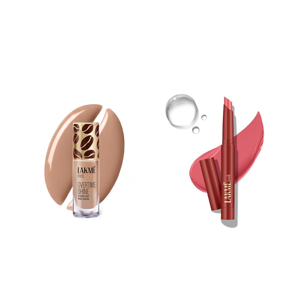 Lakme 9 to 5 Overtime Shine Nail Polish - Coffee Edit-07 Maple Macchiato 6ml Lakme 9 to 5 Forever Matte Lip Crayon, Chic Nude 1.1g-picture-32
