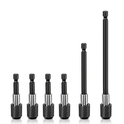 Bithalter Magnetisch 6 Stück 1/4 Zoll Sechskant-Schaft 60/100/150mm Bithalter Schraubendreher Bit Halterung Magnetisch für Bohrmaschine Bohrschrauber
