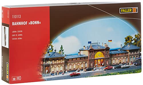 FALLER Bahnhof Bonn Modellbausatz mit 627 Einzelteilen 700 x 160 x 130 mm I Modelleisenbahn Zubehör H0 Gebäude I Modelleisenbahn H0 Bahnhof FALLER Bahnhof Bonn Modellbausatz mit 627 Einzelteilen 700 x 160 x 130 mm I Modelleisenbahn Zubehör H0 Gebäude I Modelleisenbahn H0 Bahnhof