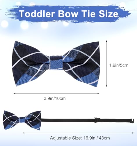 Bow Ties for Boys, Adjustable Pre-Tied Polka Dot Boys Bow Tie, Striped Tie for Boy Suitable for Weddings Parties School Events and Formal Wear2