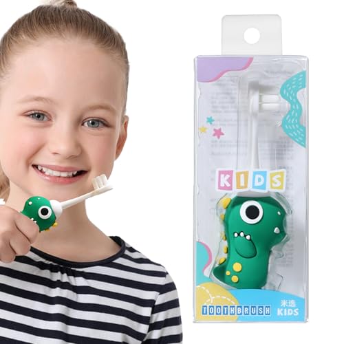 Cepillo de dientes para niños – Cepillo de dientes de dinosaurio lindo tamaño infantil | Cepillo de dientes suave | Cepillo de entrenamiento infantil para niños y niñas de 2 a 6 años | Cerdas