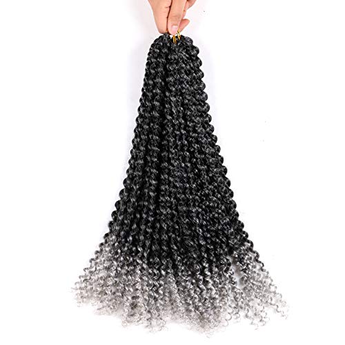 Kanekalon Braiding Hair Extensions 24roots/pcs Soft Faux Locs Crochet Hair 100g/pcs (22 inch 3pcs, 1b/grey)