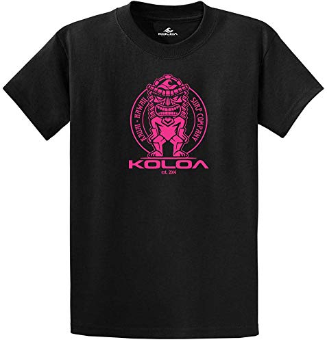 Image of Joe's USA Koloa Surf Tiki Logo Cotton T-Shirts in Regular, Big and Tall Sizes