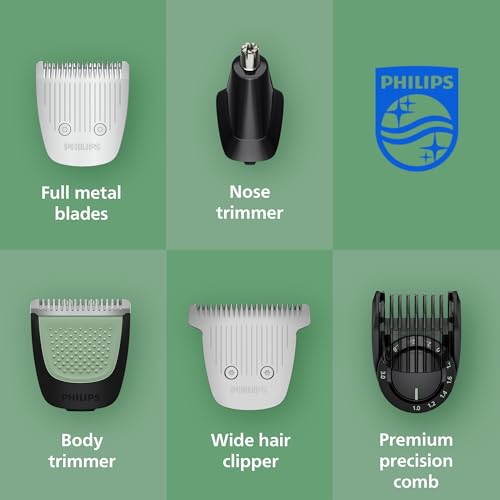 Philips Multigroom 9000 Series All-in-One 23-Piece Trimmer, Shaver & Clipper + OneBlade Trimmer for Men - All-Over Grooming Set for Face, Head & Body, 27 Length Settings (0.2-20 mm), MG9561/30 - Image 5