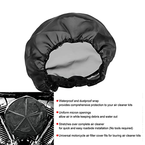 Image of Motorcycle Waterproof Air Filter Rain Sock Dustproof Protective Cover for Harley Dyna Sportster Touring Softail Air Filter Cleaner Kits Harley Davidson Touring Road King Softial Fat Boy 1993-2023