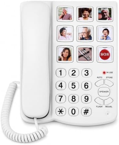Corded Landline Phones for Seniors - Dementia/Alzheimers Phone fo...