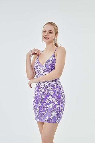 Lace Tight Homecoming Dresses Short Prom Dresses Spaghetti Straps Appliques Cocktail Party Dress4