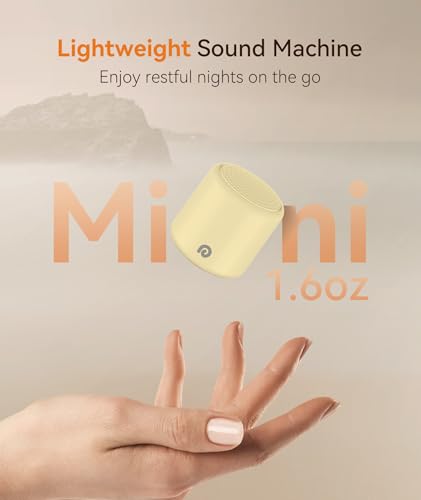 Image of Dreamegg Travel White Noise Machine - Portable Sound Machine for Baby Adults, Travel Sound Machine for Sleep, 16 Nature Sound, Timer, White Noise Machine for Sleeping Gift, Butter