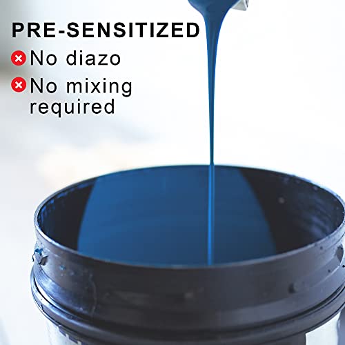 Ecotex® Tex-Blue Screen Printing Emulsion (Quart - 32Oz.) Pre-Sensitized Photo Emulsion For Silk Screens And Fabric - For Screen Printing Plastisol Inks, Pure Photopolymer Screen Printing Supplies #TOP3