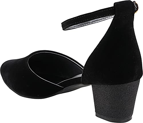 Image of Shoetopia Women's Block Heel Sandals with Ankle Strap | Comfortable Party & Casual Footwear Heels