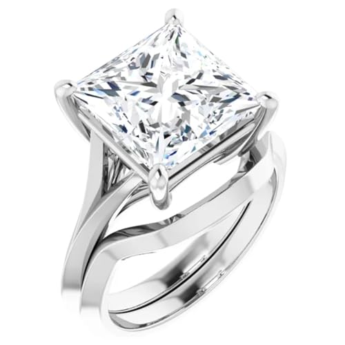 Split Shank Princess Cut Lab Diamond Engagement Ring 3 Ct.2