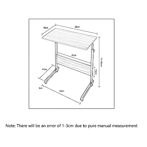 Table de lit hauteur réglable bureau ordinateur portable mdf - 3