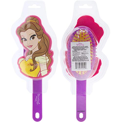 Townley Girl Disney Princess Belle Molded Detangling Hair Brush for All Hair Types for Girls, Ages 3+