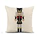 Fundas De Cojín Ballet De Cascanueces Tambor Navidad Lindo Saludo Vacaciones Feliz Funda De Almohada Suave Funda Cojín Fundas De Cojines para Impreso Cama Coche Dormitorio 45X45Cm