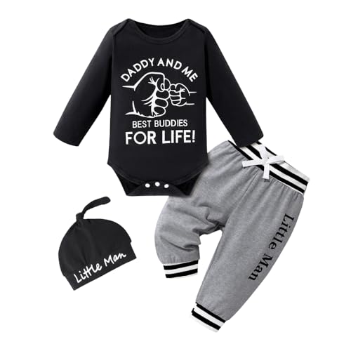 Baby Boy Clothes Newborn Infant Baby Clothes Romper + Pants + Hat 3PCS Outfits Set