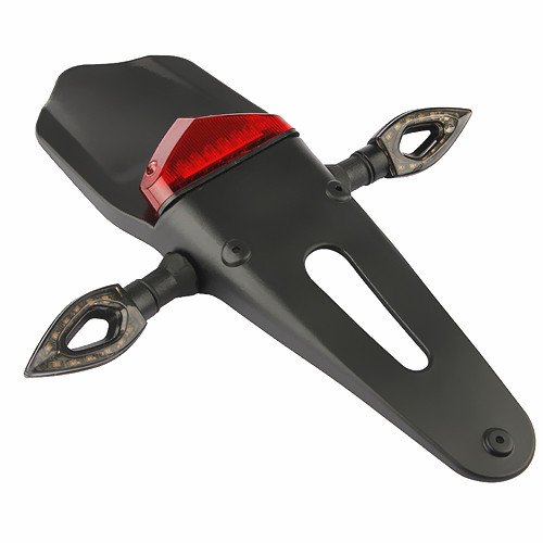 Enduro Dirt Bike Rear Fender LED Brake Stop Tail Light Turn - Foto 7