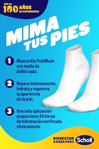 Miniatura 2 de Scholl Mascarilla PediMask para pies suaves con miel de Manuka - Embalaje y mascarilla reciclables - Mascarilla hidratante profunda para pedicura con una sola aplicación - Clínicamente probada