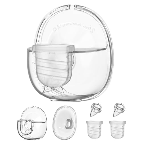 Image of Wearable Breast Pump Replacement Parts Compatible with Lansinoh Discreet Duo Nuliie S32 Wearable Breast Pump, Include Duckbill Valve, Silicone Diaphragm, 24mm Flange, Milk Collector Cup