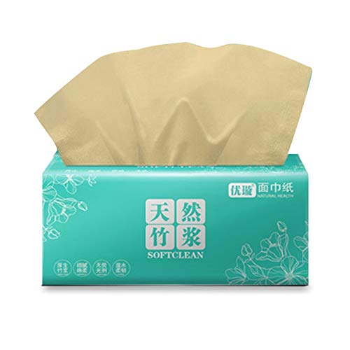 BlackEdragon Pure pulp natural color pumping paper No added paper towels Household paper towels Natural bamboo pulp facial tissue 1 Bag