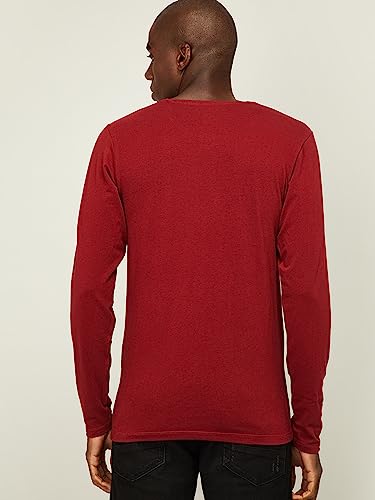 Image of Bossini Men Cotton Lycra Regular Fit Solid T Shirt