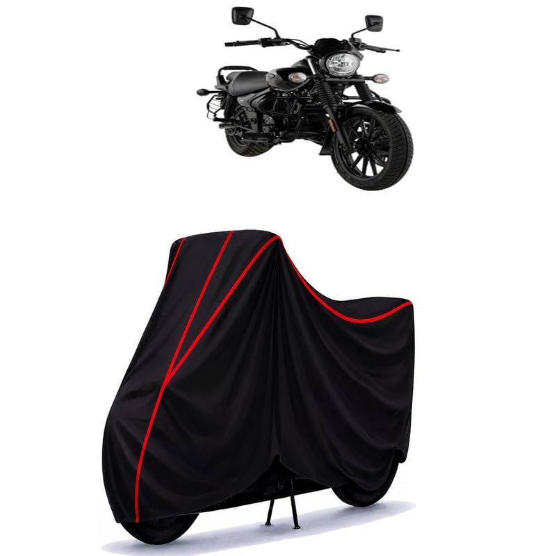 Image of Bajaj Avenger Street 220 BS6 Water Resistant Bike Cover for All Motorcycles & Rain | Heavy Duty | UV Protection, Dustproof, Scratchproof | All Weather Two Wheeler Cover with Elastic Bottom