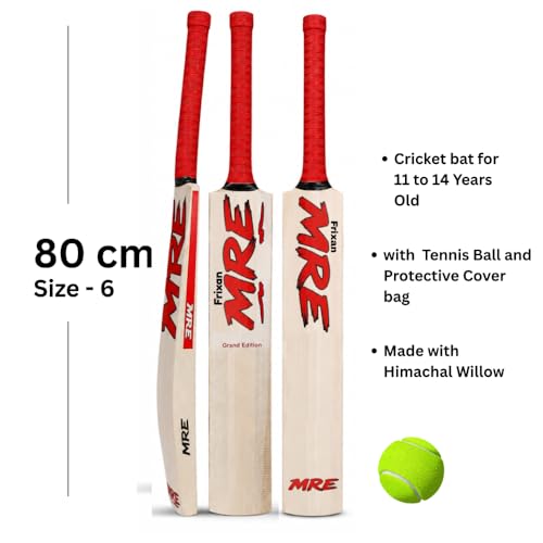 Image of Himachal Willow Cricket Bat for Kids with Tennis Ball and Cover | Light Weight Cricket Bat for Tennis Ball (Size - 6 for 11 to 14 Years Old)