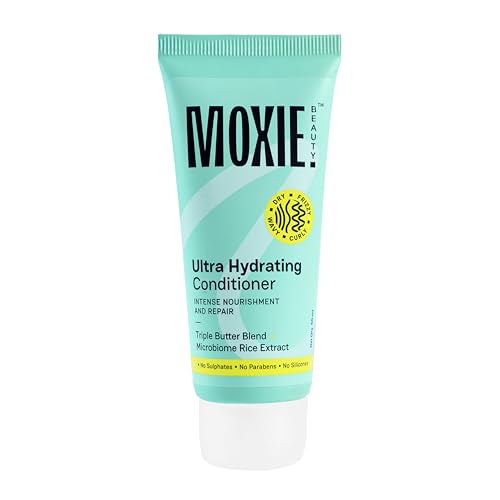 Moxie Beauty Ultra Hydrating Conditioner - Intense Nourishment with Triple Butter Blend | Repairs, Restores & Redeems Hair | Tackles Frizzy & Dry hair | For Wavy & Curly Hair | Sulphate, Paraben & Silicone Free (50 ml)