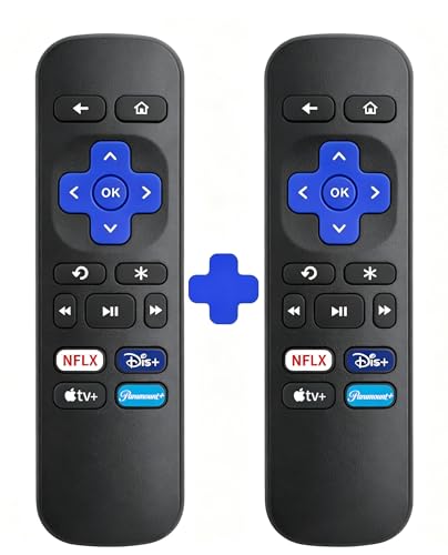 Pack of 2 Replacement Remote for Roku Box for Roku Express for Roku Player for Roku Premiere for Roku 1 2 3 4 (NOT for Stick and TV)