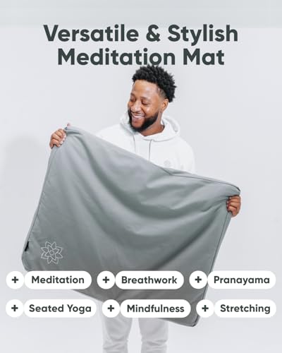 Image of Mindful & Modern Zabuton Meditation Mat - Cotton Filled Yoga and Meditation Pad - Zabuton Meditation Cushion for Kneeling and Sitting Support - Large Rectangular Sitting Floor Pillow for Bench or Zafu