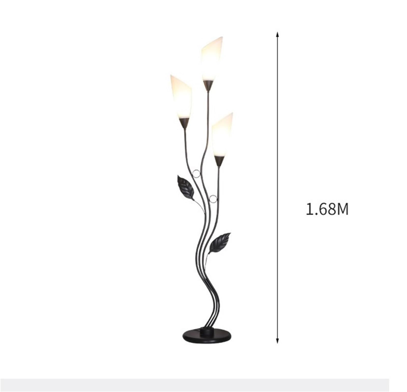 Lampa Podłogowa Lampa Stojąca Z Akrylowym Abażurem, Nowoczesna Kutego Żelaza Do Sypialni