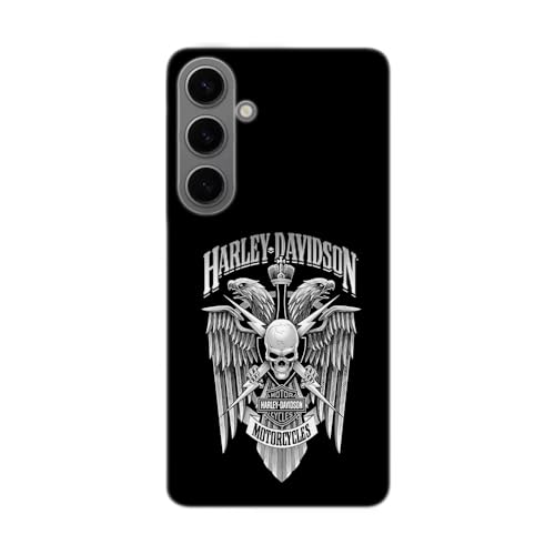 SUPER FABRIQUE Custodia Trasparente per Samsung Galaxy, Stampata in Francia, Harley Davidson Heritage (Galaxy S24)