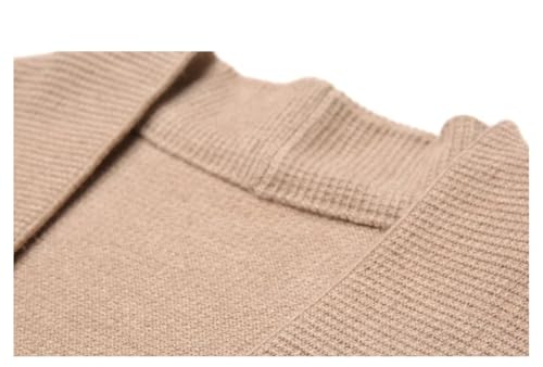 Men's Coarse Floral Cardigan, Solid Color, Round Neck, Pockets, Casual Pullover Sweater3