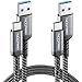 deleyCON 2x 1m USB-A auf USB-C Kabel USB 3.0 5Gbps (USB 3.2 Gen1) Ladekabel Datenkabel für Smartphone Tablet Notebook Kamera HDD SSD Externe Festplatte Usw.