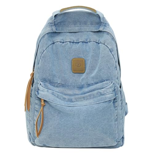 KAOBIO Mochila jeans estética vintage para mulheres e homens Grunge Y2k Mochila jeans de viagem universitária retrô leve mochila para o dia