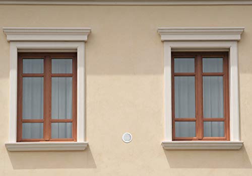 First Plast Gitter, rund, zum Einbauen Mit Fliegengitter d.100, Lüftung, 70°cm², Weiß