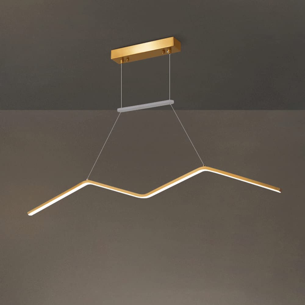 Chandelier LED minimaliste linéaire suspendu réglable mode 3 couleurs