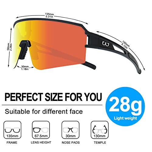 Fmy Polarized Cycling Glasses Sports Sunglasses,Uv400 Protection Eyewear Baseball Running Fishing For Men Women Youth #TOP4