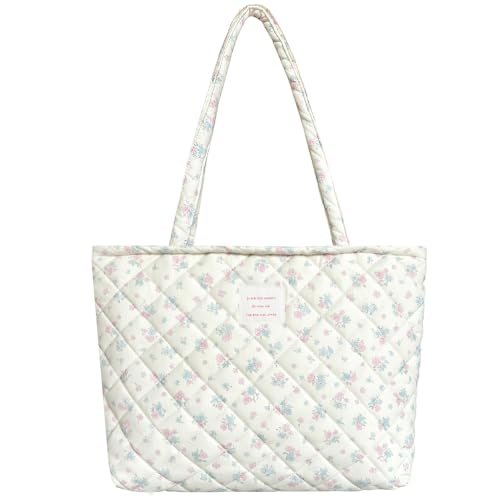 Image of Sunwel Fashion Top Zipper Floral Quilted Bag Small Tote Bag for Women